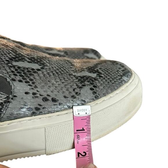 J Slides SlipOn Platform Sneaker Snake-Embossed Cleo Leather Black Size 9.5 - Picture 8 of 15